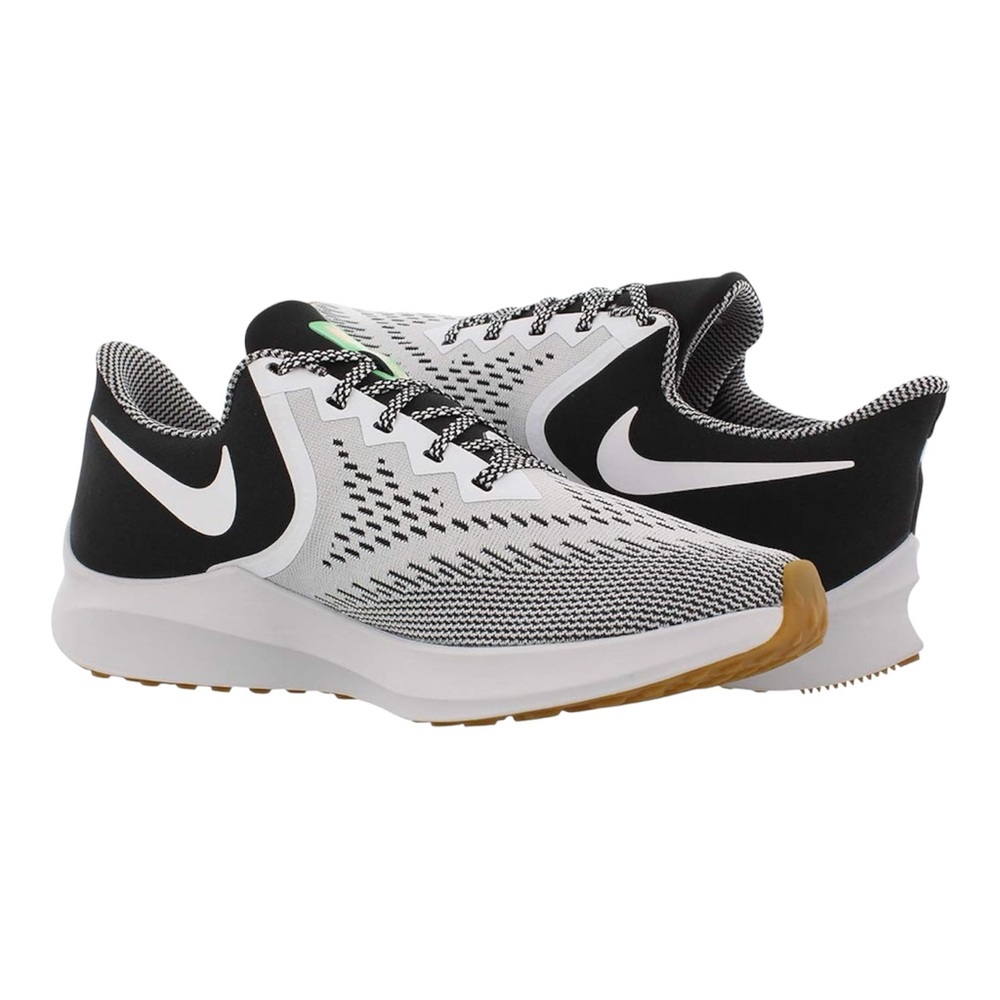 Nike Zoom Air Winflo Men's Black and White Athletic Shoes Size 8.5